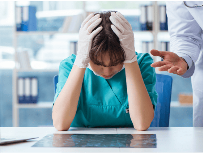 Nurse Stressing over Medication Errors